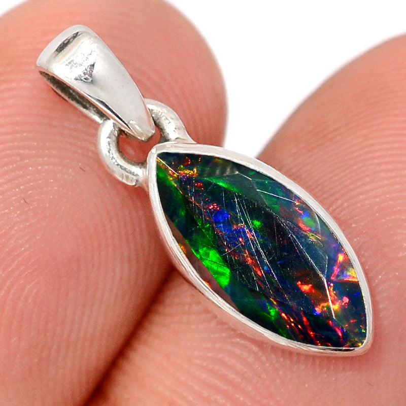 0.8" Chalama Black Opal Faceted Pendants - CBFP253