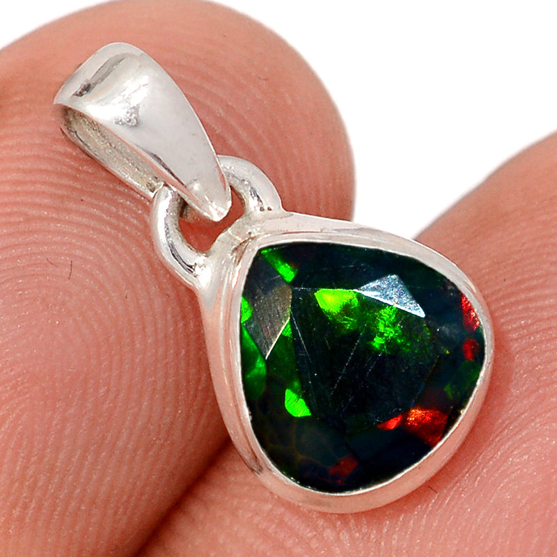 0.7" Chalama Black Opal Faceted Pendants - CBFP263