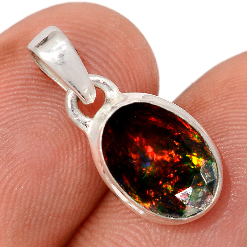 0.8" Chalama Black Opal Faceted Pendants - CBFP270