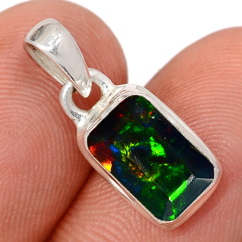 0.8" Chalama Black Opal Faceted Pendants - CBFP271