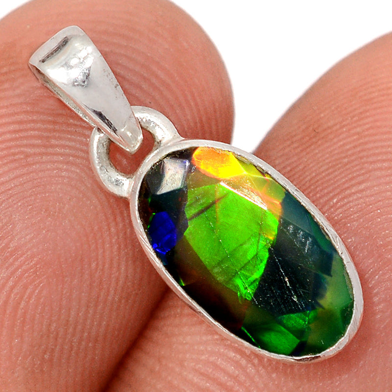 0.8" Chalama Black Opal Faceted Pendants - CBFP272