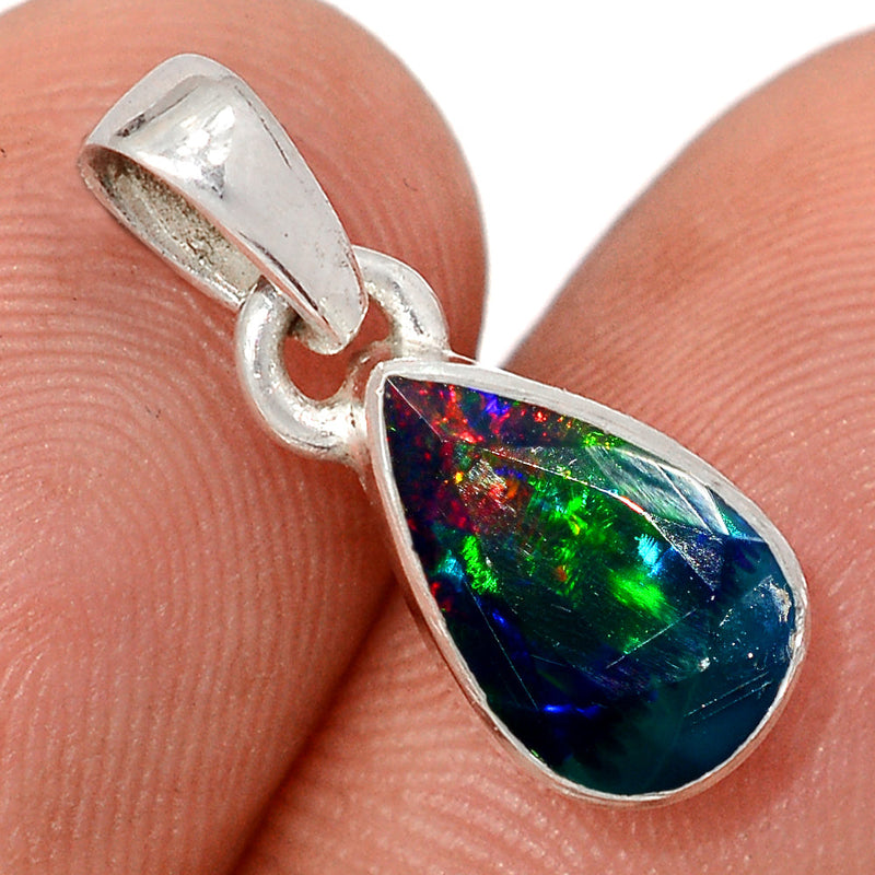 0.7" Chalama Black Opal Faceted Pendants - CBFP274