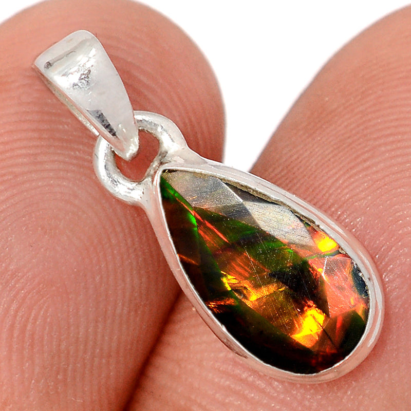 0.8" Chalama Black Opal Faceted Pendants - CBFP277