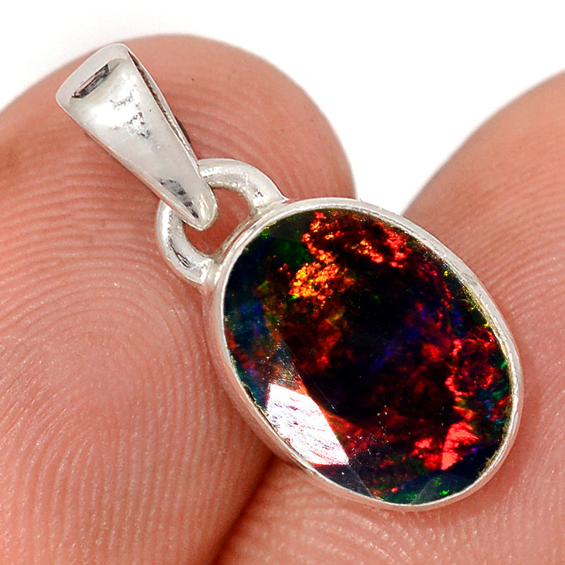 0.8" Chalama Black Opal Faceted Pendants - CBFP280