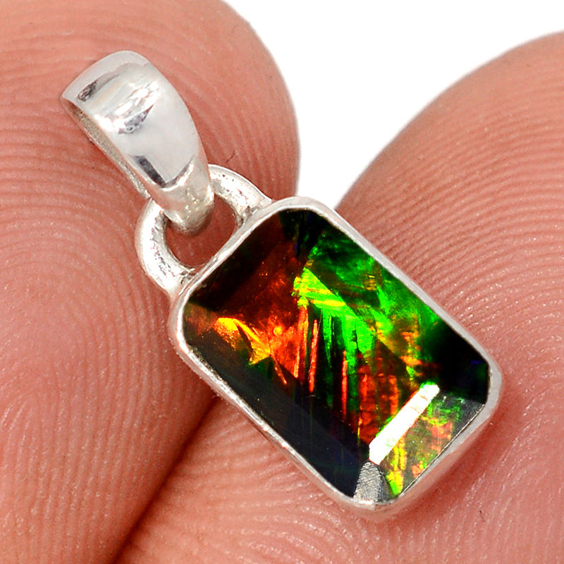0.7" Chalama Black Opal Faceted Pendants - CBFP284