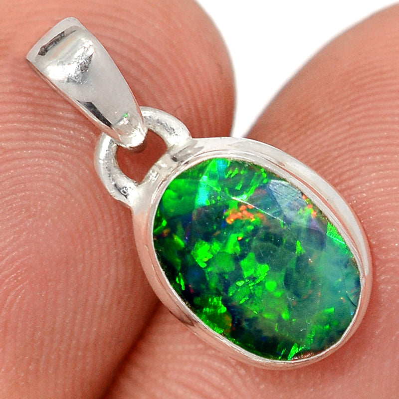0.8" Chalama Black Opal Faceted Pendants - CBFP289