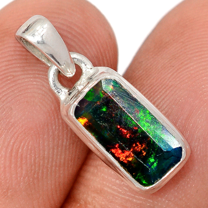 0.8" Chalama Black Opal Faceted Pendants - CBFP292