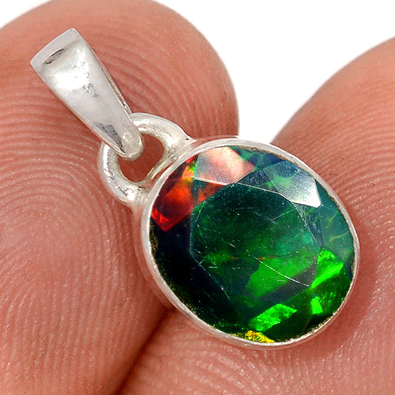 0.7" Chalama Black Opal Faceted Pendants - CBFP296