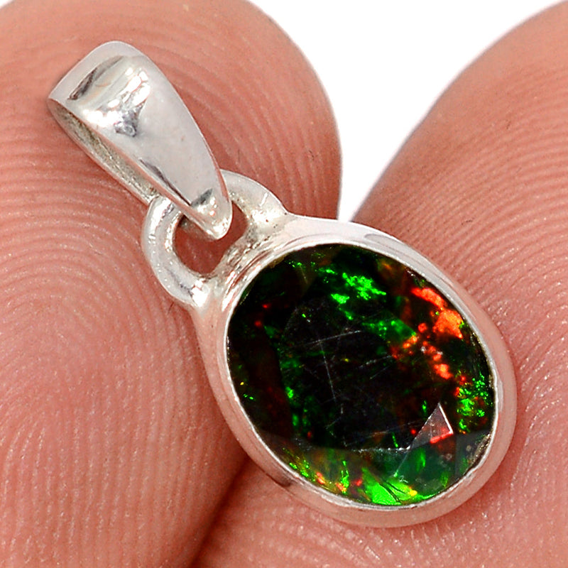0.7" Chalama Black Opal Faceted Pendants - CBFP299