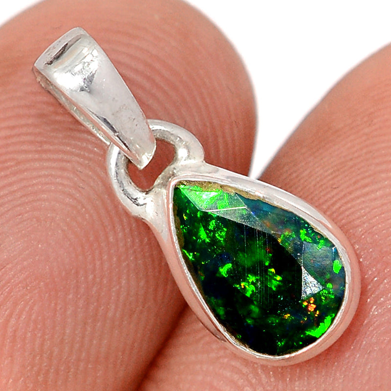 0.7" Chalama Black Opal Faceted Pendants - CBFP302
