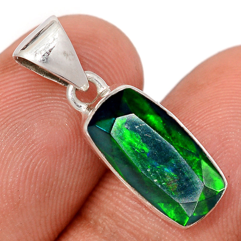 1" Chalama Black Opal Faceted Pendants - CBFP308