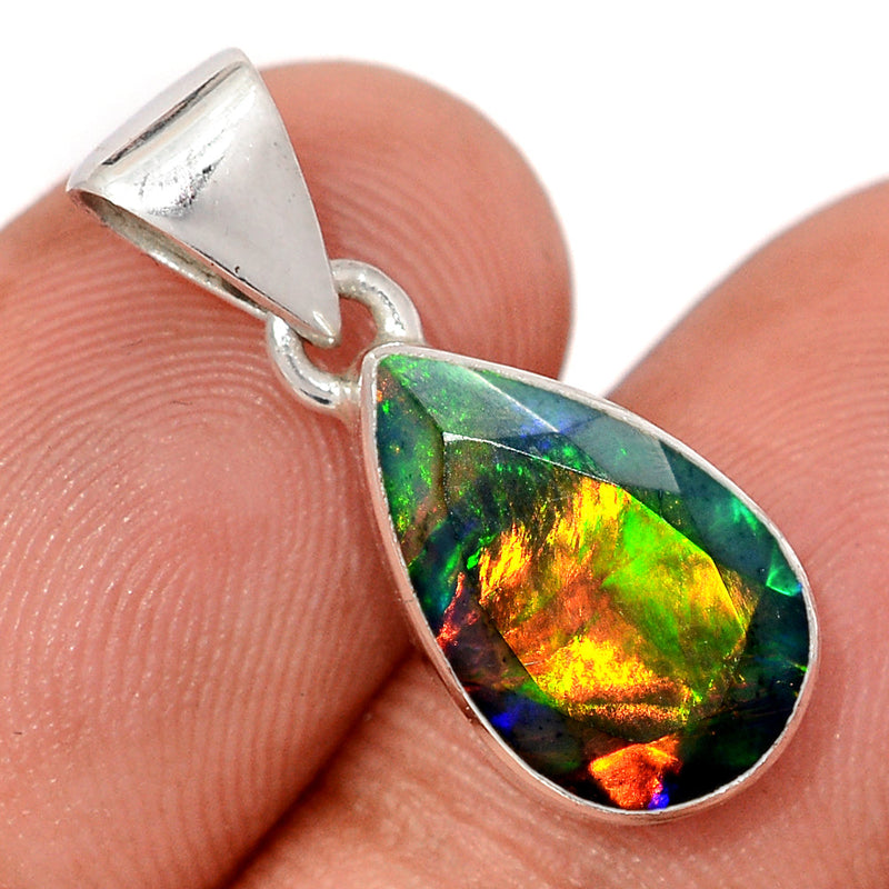 1" Chalama Black Opal Faceted Pendants - CBFP312