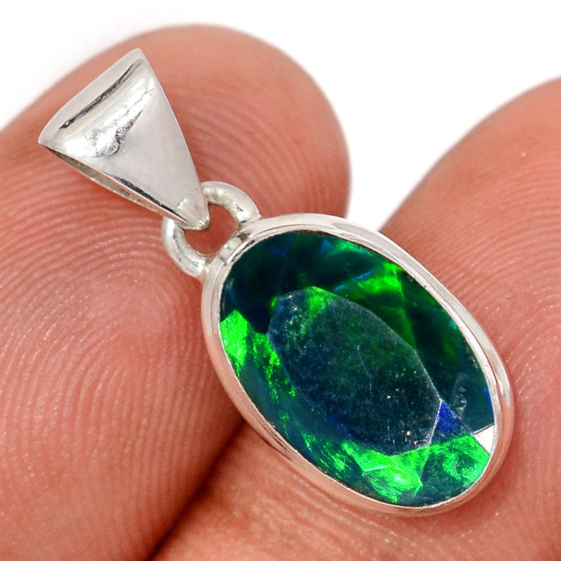 1" Chalama Black Opal Faceted Pendants - CBFP316