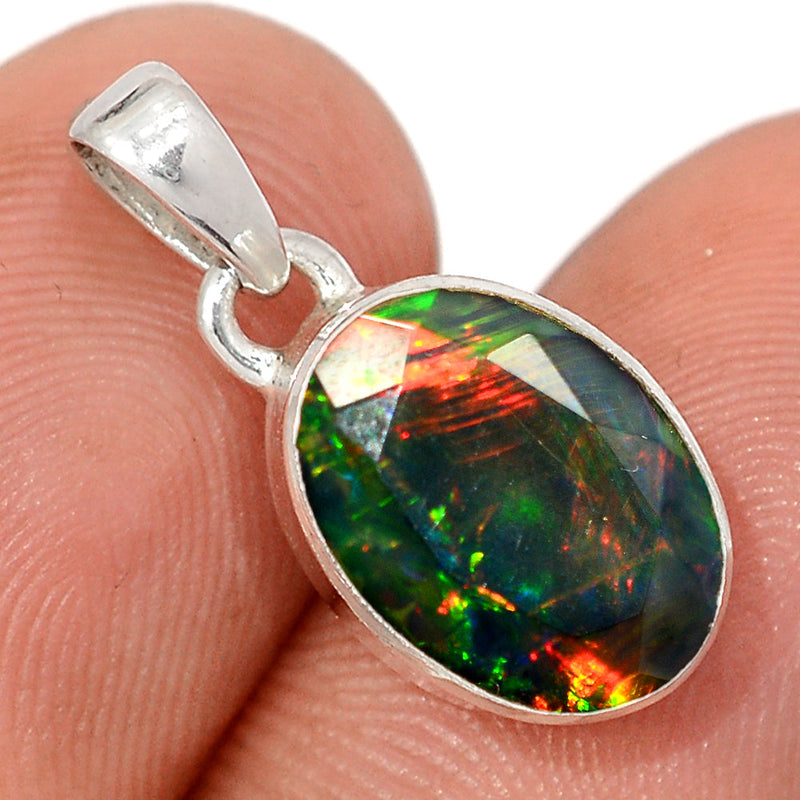 0.8" Chalama Black Opal Faceted Pendants - CBFP318