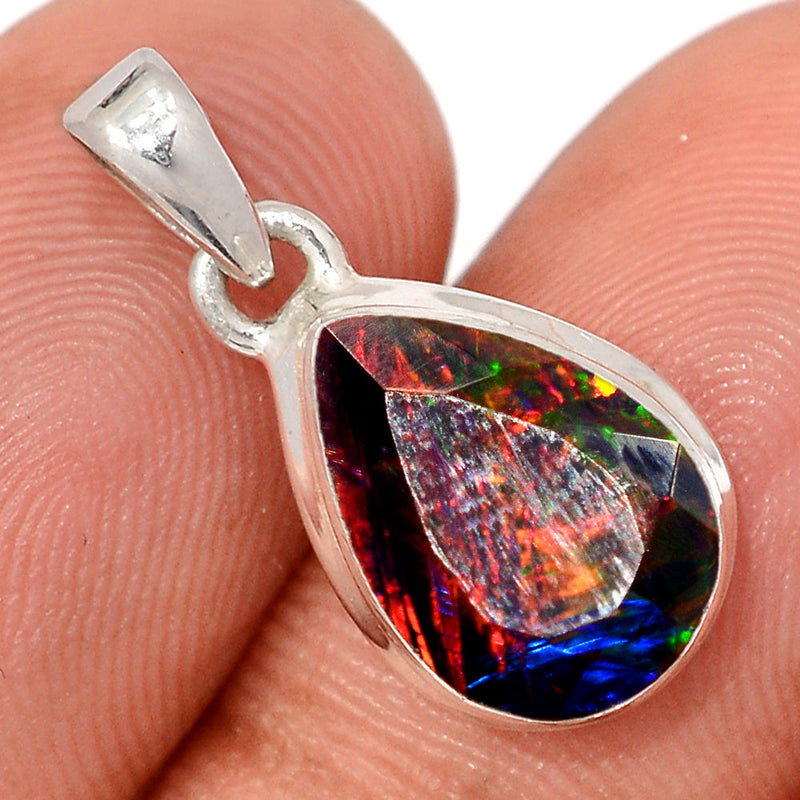 0.8" Chalama Black Opal Faceted Pendants - CBFP321