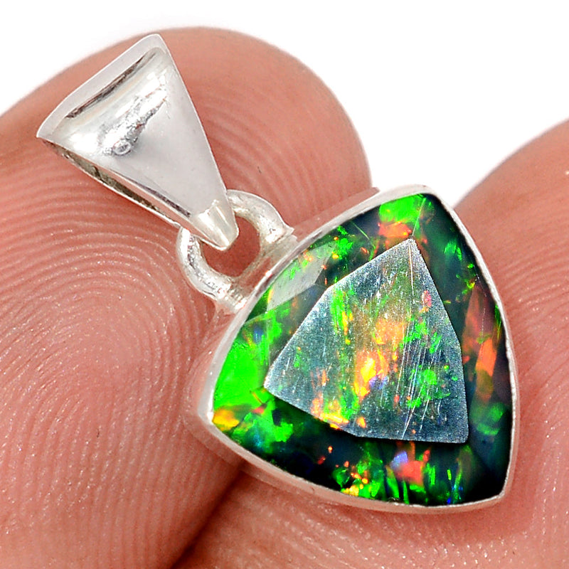 0.8" Chalama Black Opal Faceted Pendants - CBFP322