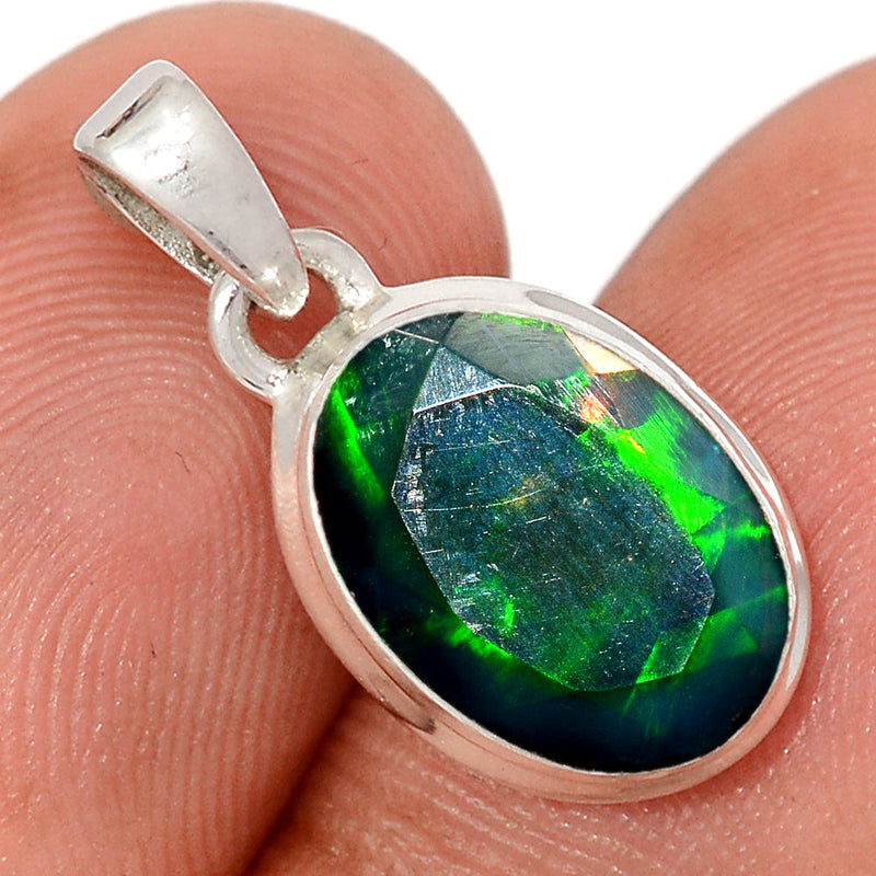 0.8" Chalama Black Opal Faceted Pendants - CBFP324