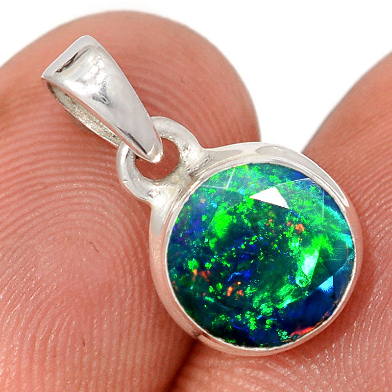 0.7" Chalama Black Opal Faceted Pendants - CBFP326