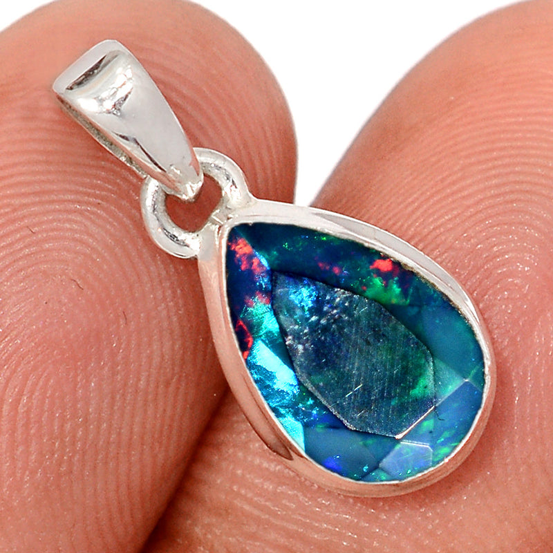 0.8" Chalama Black Opal Faceted Pendants - CBFP327