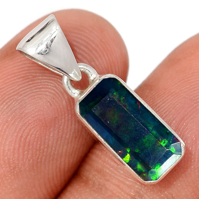 1" Chalama Black Opal Faceted Pendants - CBFP329