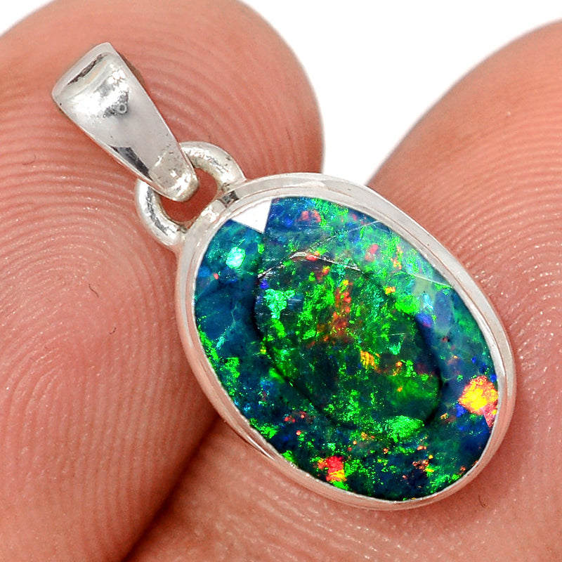 0.8" Chalama Black Opal Faceted Pendants - CBFP331