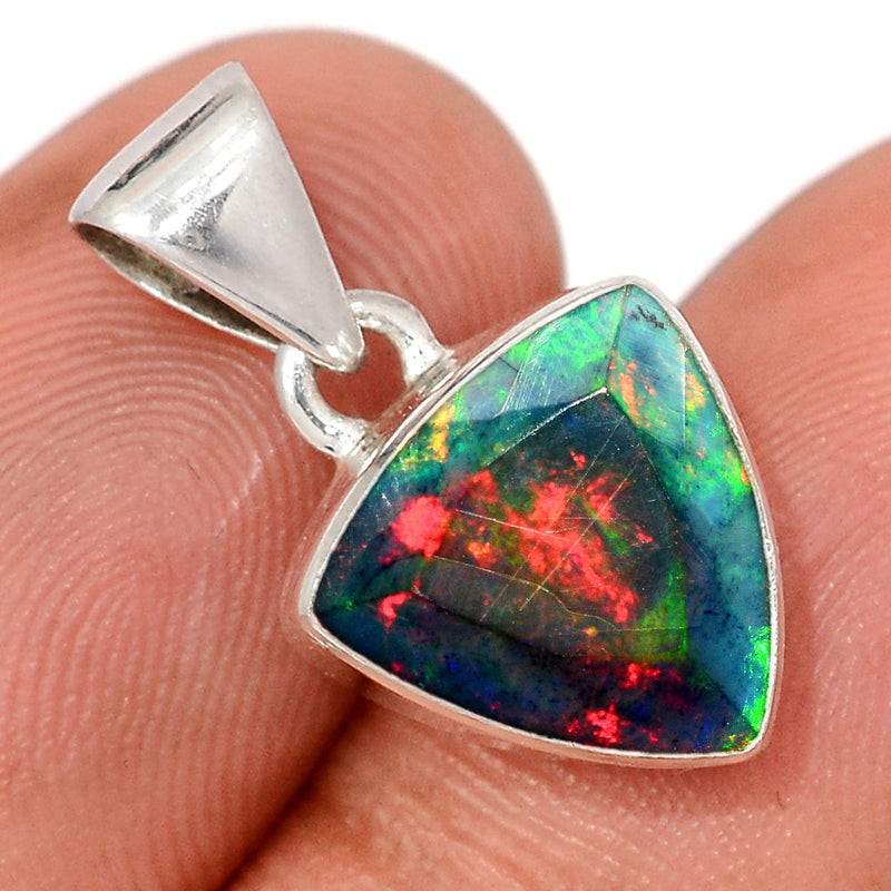 0.8" Chalama Black Opal Faceted Pendants - CBFP332