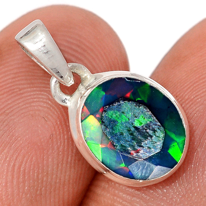 0.8" Chalama Black Opal Faceted Pendants - CBFP333