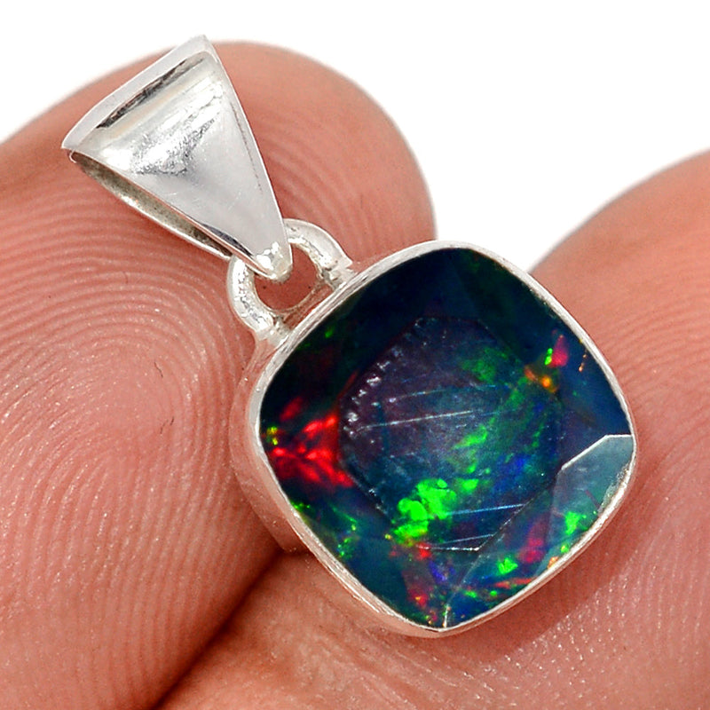 0.8" Chalama Black Opal Faceted Pendants - CBFP334