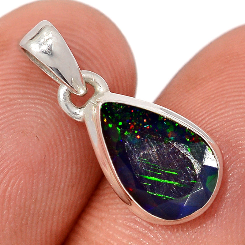 0.8" Chalama Black Opal Faceted Pendants - CBFP335