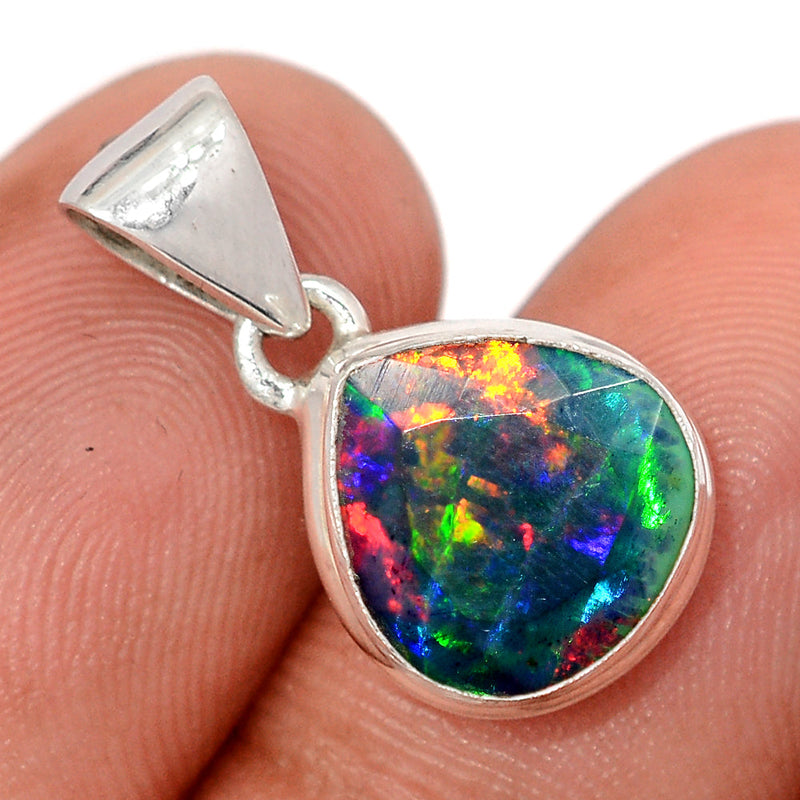 0.8" Chalama Black Opal Faceted Pendants - CBFP339
