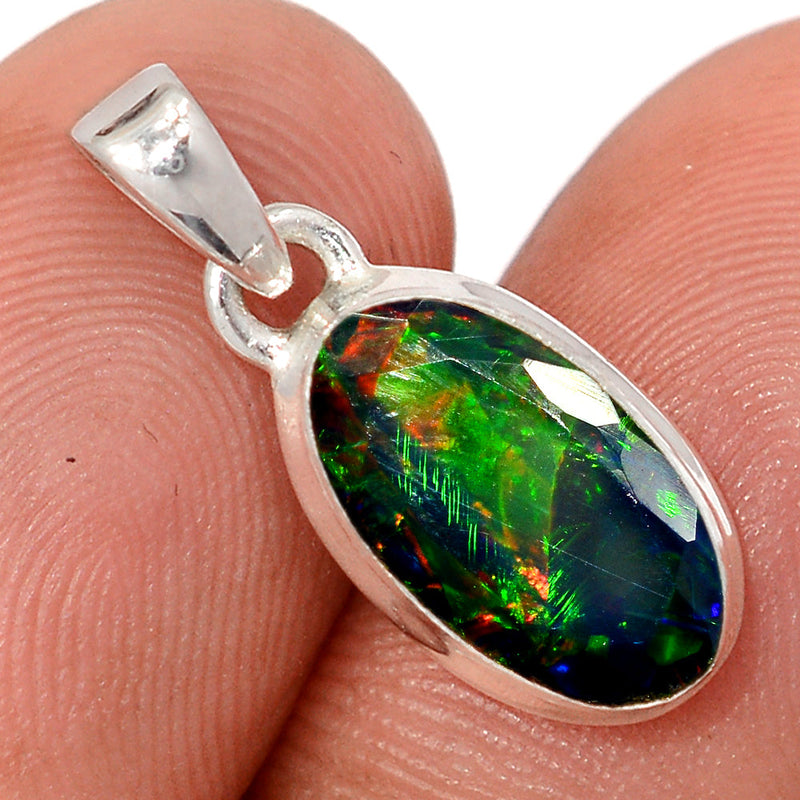 0.8" Chalama Black Opal Faceted Pendants - CBFP341