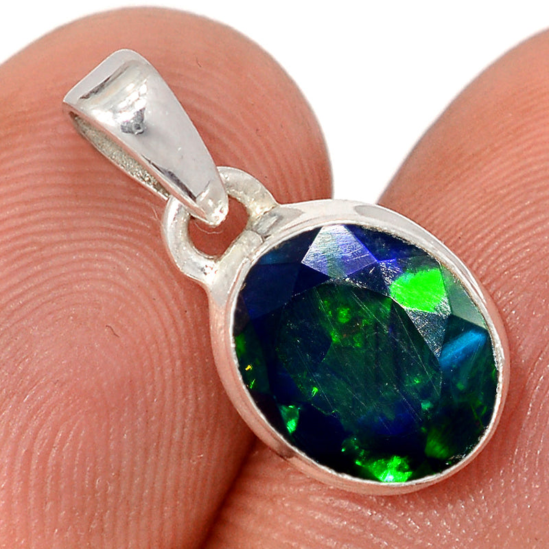 0.7" Chalama Black Opal Faceted Pendants - CBFP351