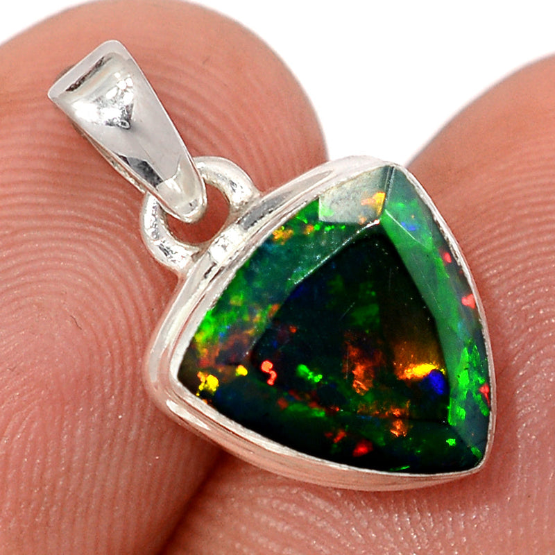 0.8" Chalama Black Opal Faceted Pendants - CBFP352
