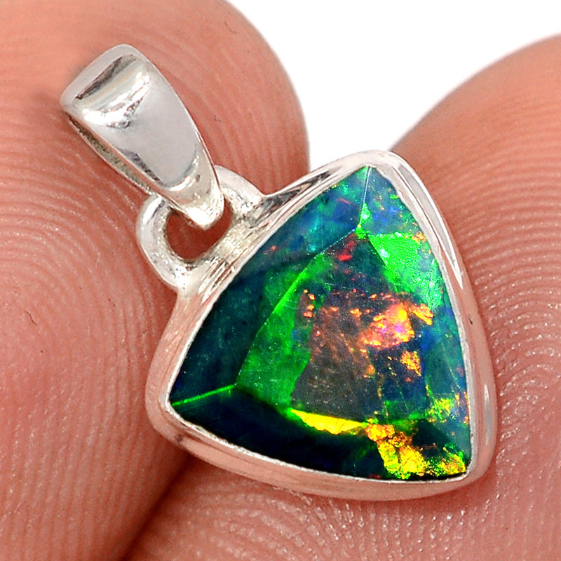 0.7" Chalama Black Opal Faceted Pendants - CBFP354