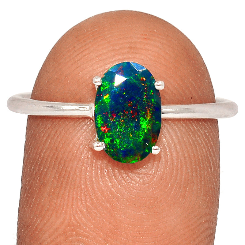 Claw - Chalama Black Opal Faceted Ring - CBFR163