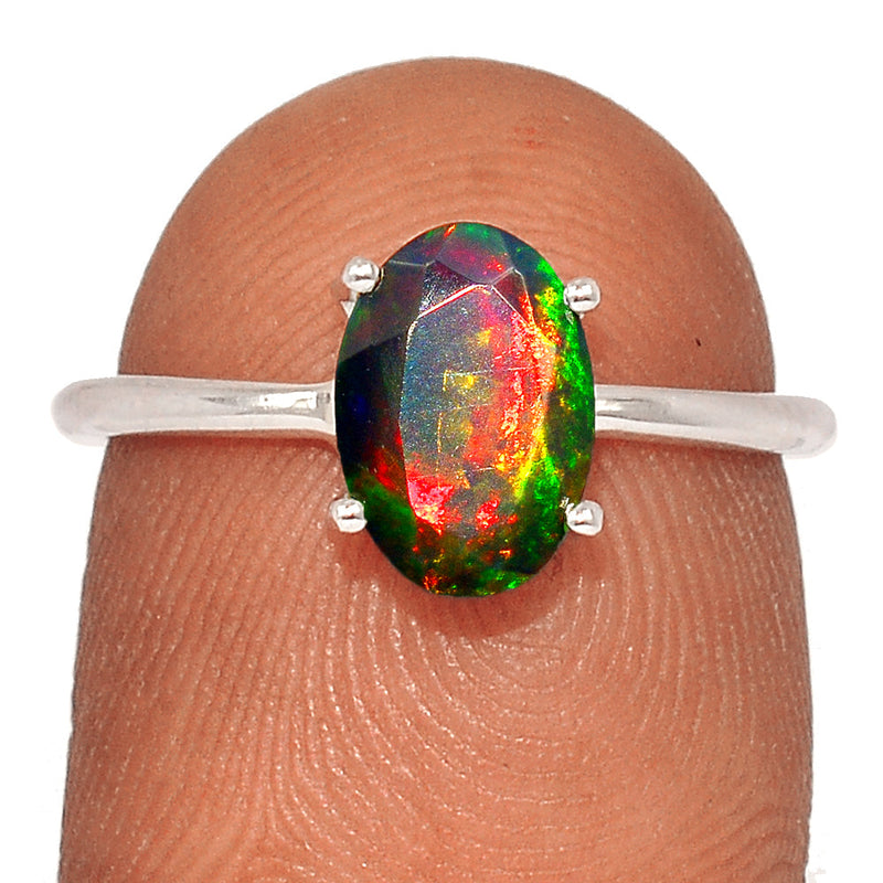 Claw - Chalama Black Opal Faceted Ring - CBFR164