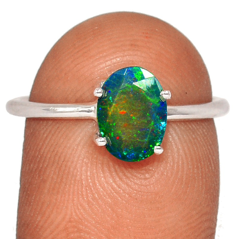 Claw - Chalama Black Opal Faceted Ring - CBFR166
