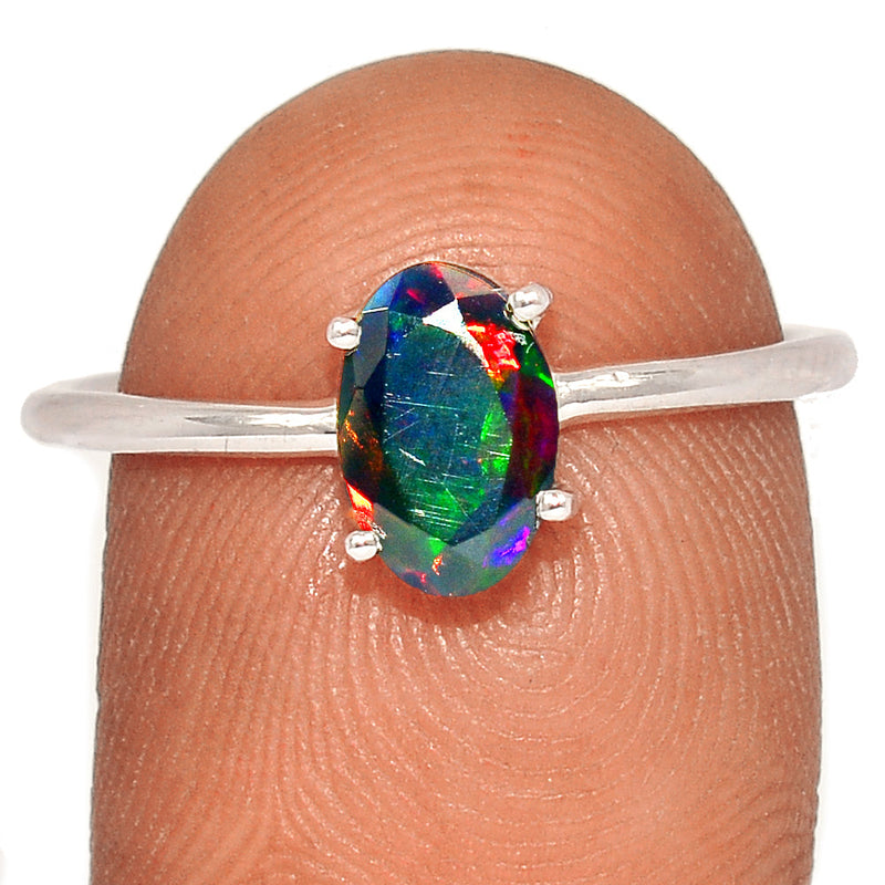Claw - Chalama Black Opal Faceted Ring - CBFR169