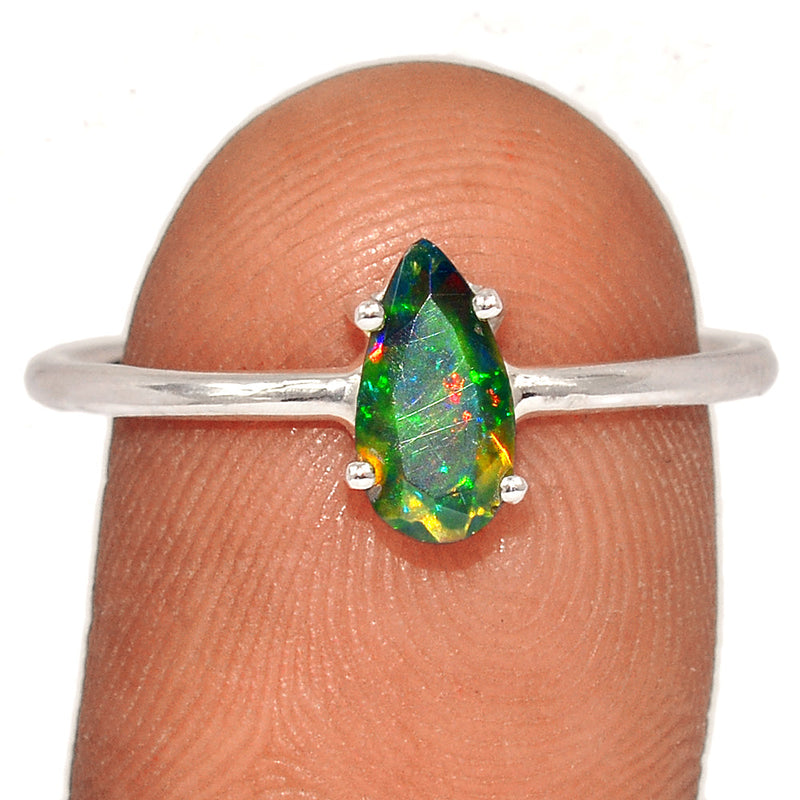 Claw - Chalama Black Opal Faceted Ring - CBFR173
