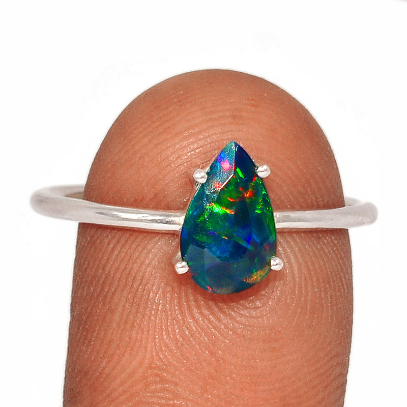 Claw - Chalama Black Opal Faceted Ring - CBFR174