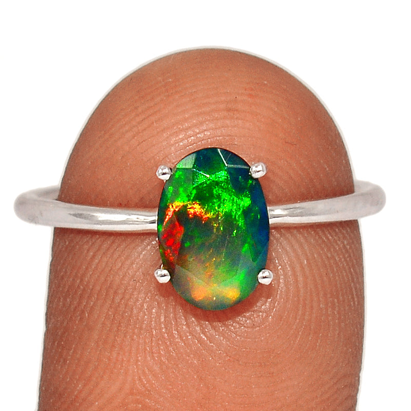 Claw - Chalama Black Opal Faceted Ring - CBFR176