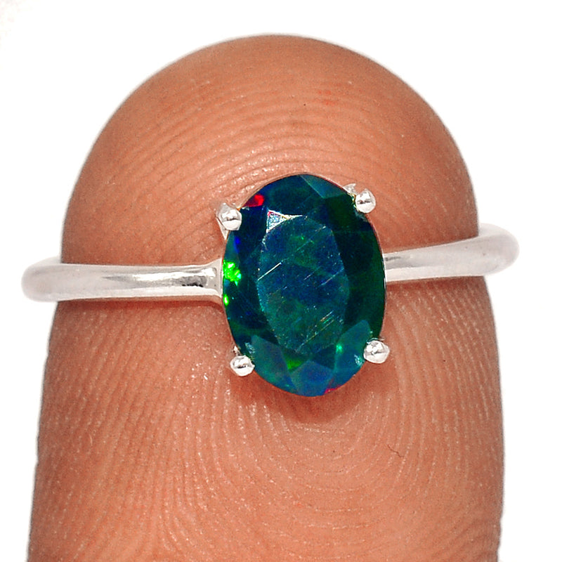 Claw - Chalama Black Opal Faceted Ring - CBFR177