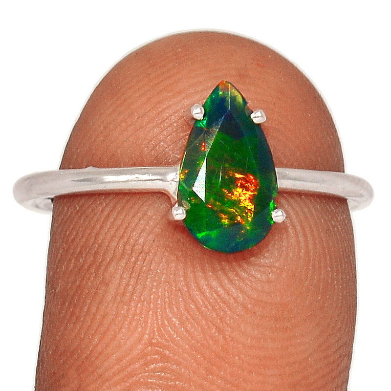 Claw - Chalama Black Opal Faceted Ring - CBFR179