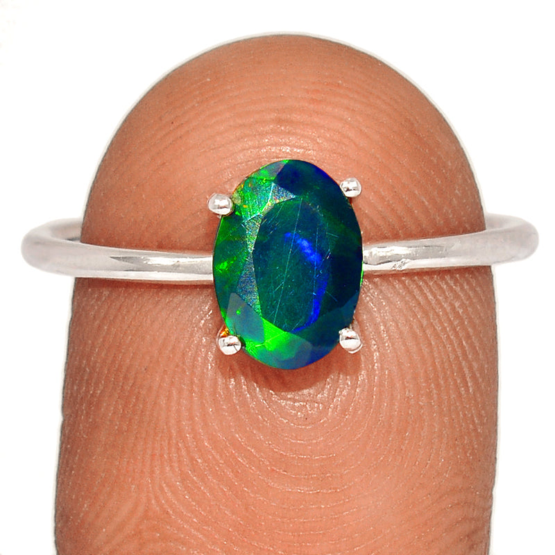 Claw - Chalama Black Opal Faceted Ring - CBFR185