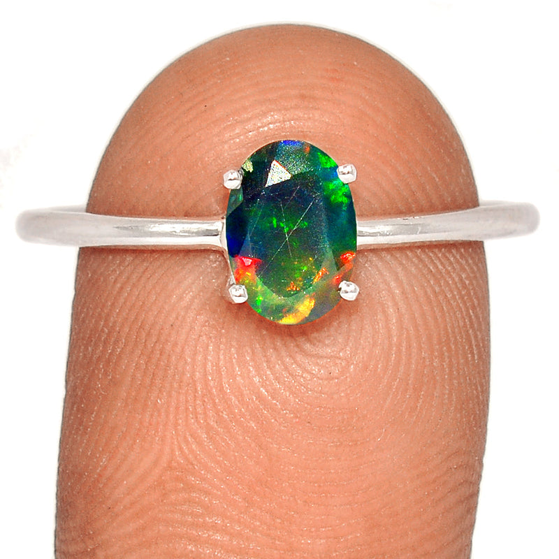 Claw - Chalama Black Opal Faceted Ring - CBFR187