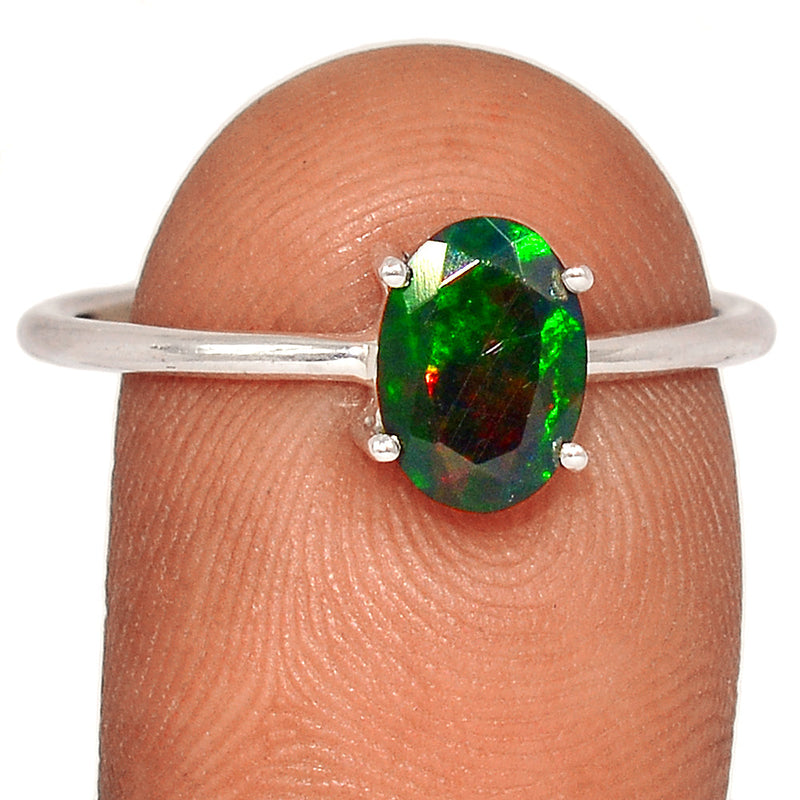 Claw - Chalama Black Opal Faceted Ring - CBFR188