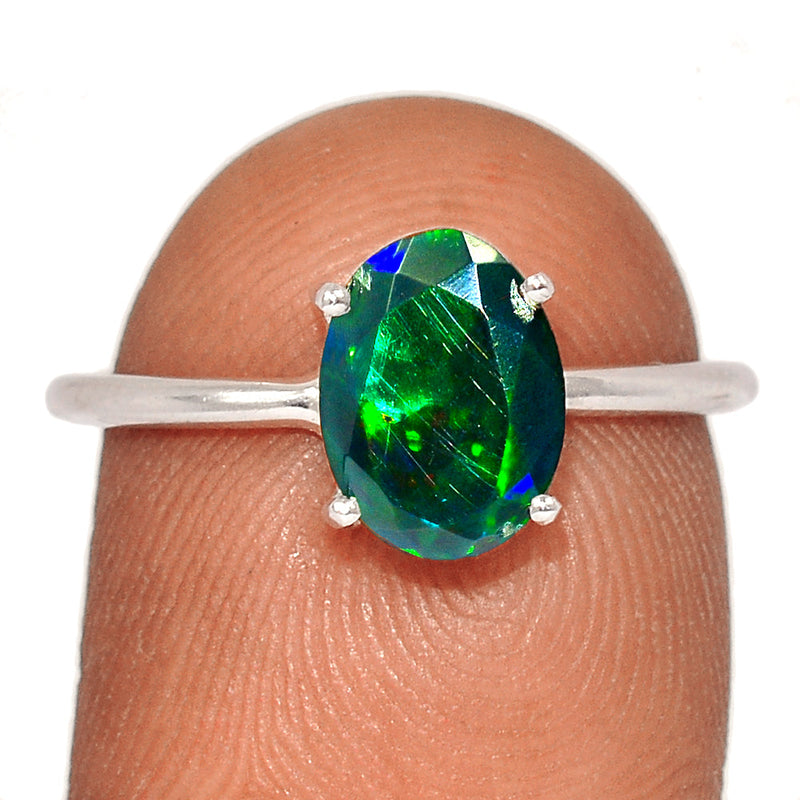 Claw - Chalama Black Opal Faceted Ring - CBFR189
