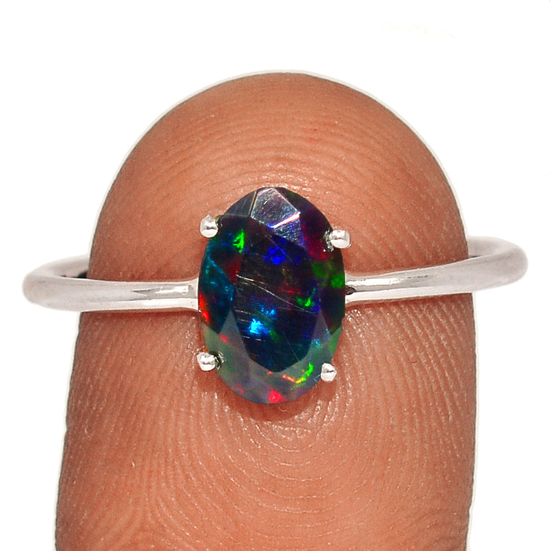 Claw - Chalama Black Opal Faceted Ring - CBFR193