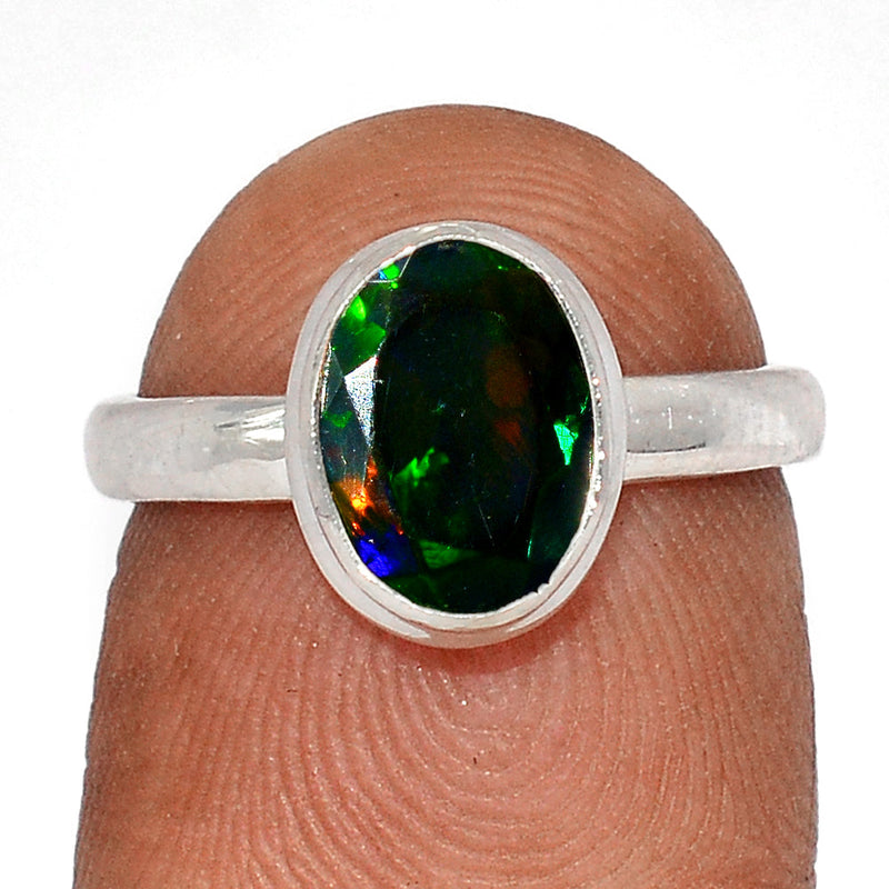 Chalama Black Opal Faceted Ring - CBFR206