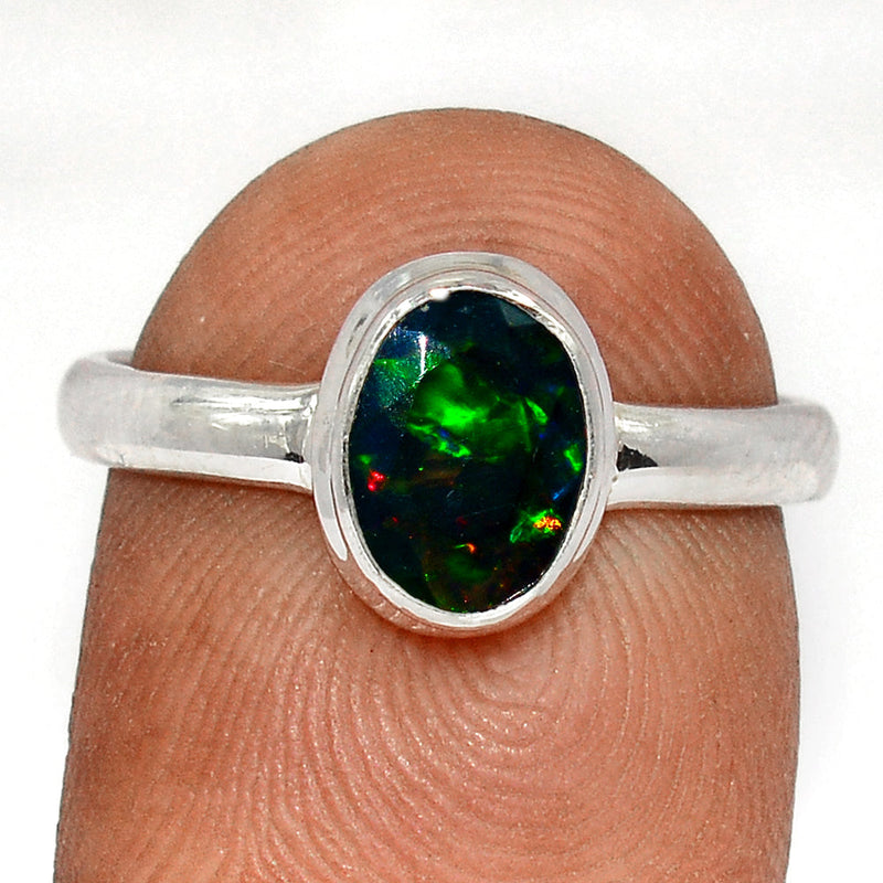 Chalama Black Opal Faceted Ring - CBFR215